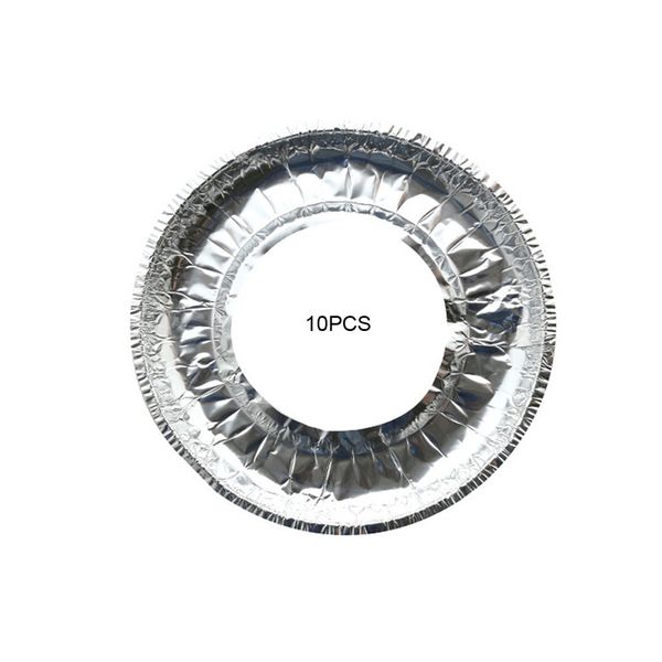

10pcs gas stove aluminum foil paper high temperature gas stove gas stove tin foil oil cleaning pad kitchen supplies