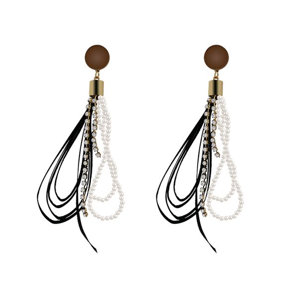 

temperament earrings wild earrings cross geometry long pendant personality jewelry, Silver