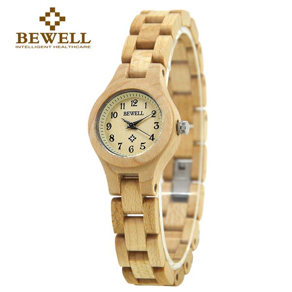 

bewell slim women bracelet watch wood watch woman watches 2017 brand luxury quartz ladies watch digital relogio feminino 123a y18110310, Slivery;brown