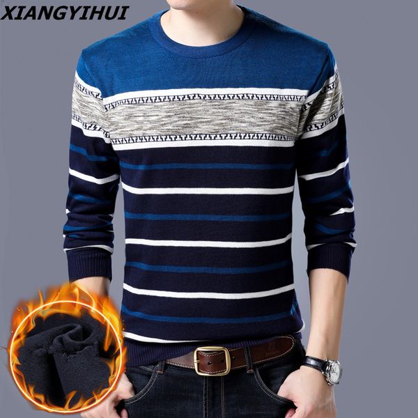

2017 cashmere striped men pullover oodji sweaters masculino male casual christmas sweater knitwear plus size cotton shirt, White;black