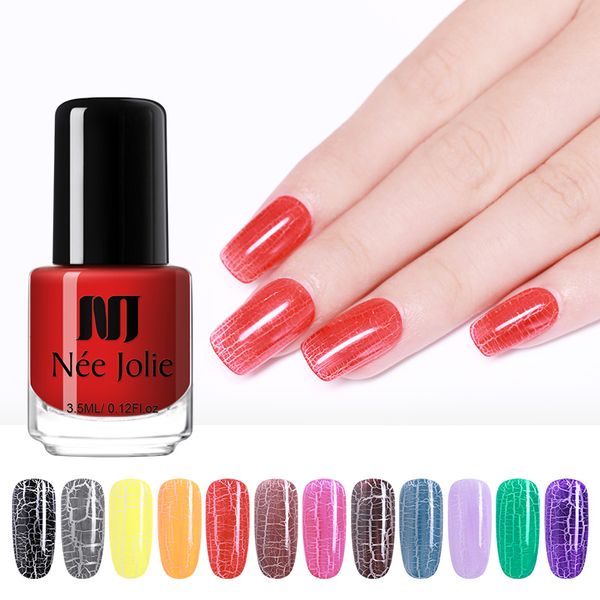 

nee jolie 3.5ml soak off nail polish crackle nail art perfect cracking varnish fast dry diy beauty lacquer decoration
