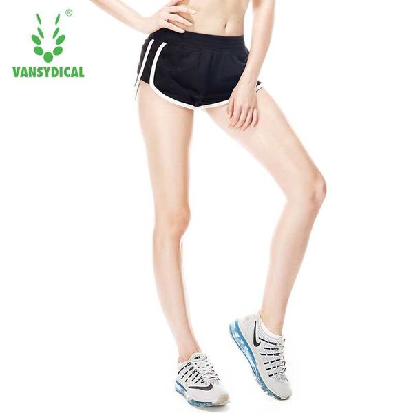 

women sports running shorts for fitness yoga gym workout trainnig girl sportswear, Black;blue