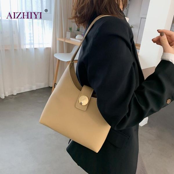 

women pu leather handbags ladies fashion solid color shoulder bag female casual simple shopping totes