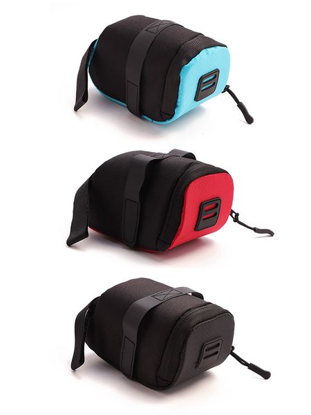

3 color nylon bicycle bag bike waterproof storage saddle bag seat cycling tail rear pouch bag saddle mountain bike accessories