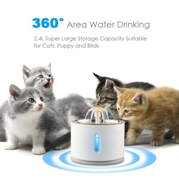 2020 2 4l Cat Automatic Feeder Drink Filter Automatic Cat Water