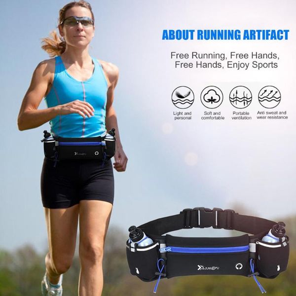 

new fashion running bags delicate texture waterproof fanny waist belt packs outdoor running travel kettle pouch belly bags