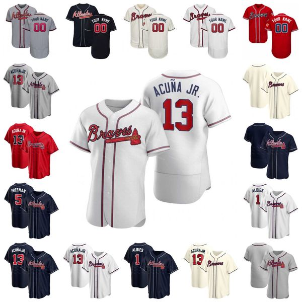 

2020 atlanta jersey ronald acuna jr. freddie an grant dayton john smoltz luke jackson max fried johan camargo mark melancon jerseys, Blue;black