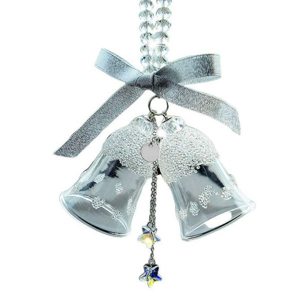 

1pcs car pendant crystal double bell christmas car pendant ornament interior decor accessories