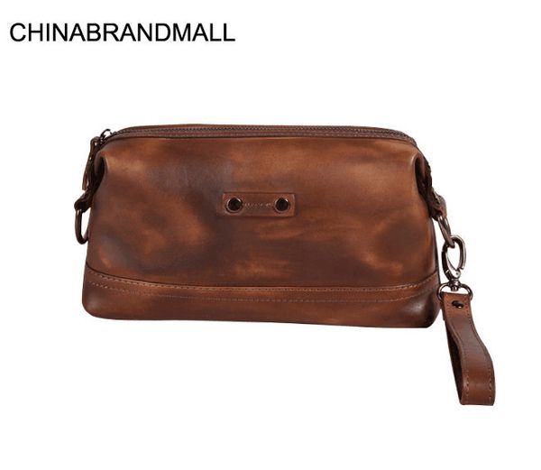 

из натуральной кожи ручной работы унисекс случайного мыть мешок мягкое сцепление