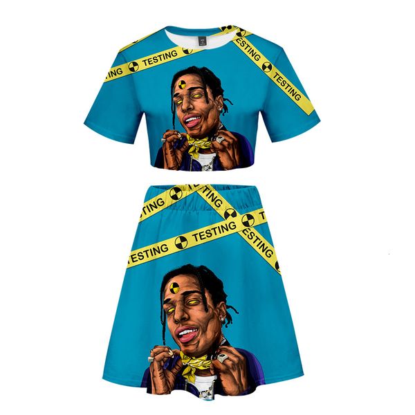 

2019 hoodies u.s.a newborn rap singer asap rocky female umbilical cord sleeve short skirt suit hoodie, Blue;black