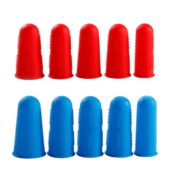 

3 / 5pcs против скольжения силиконовые аксессуары крышки высокая термостойкость кухни эластичность анти-горячий палец протекторы multicolor