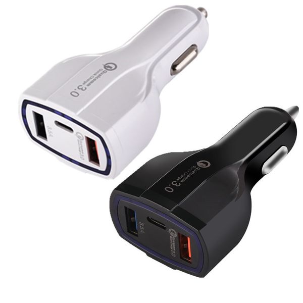 

car charger 3 usb ports fast quick charging auto power adapter 35w 7a car chargers for samsung