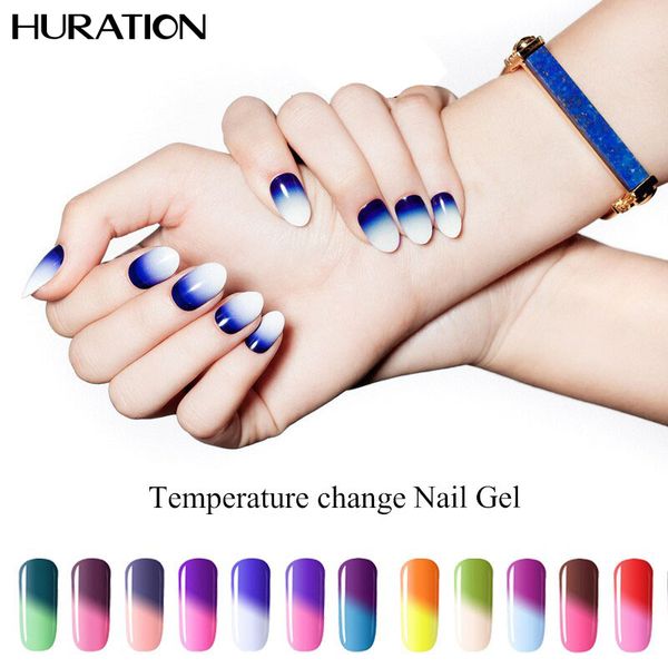 

rainbow thermal uv led gel nail polish glitter enamel temperature changing color nail gel lacquer chameleon art varnish, Red;pink