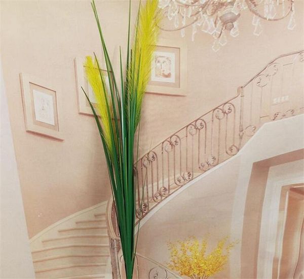 

fashion artificial flowers 120cm 2 heads silk reed grass creative home wedding party office favor decoration fake plants 6 8yl
