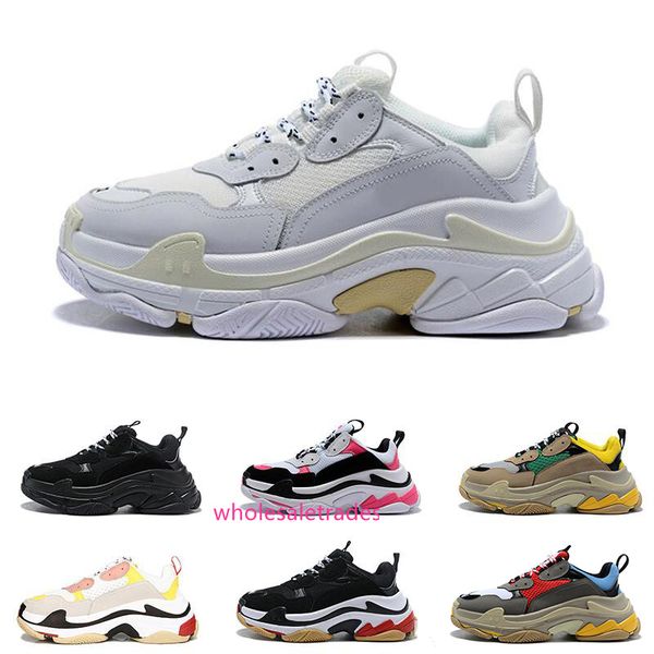 

2019 fashion paris 17fw triple-s sneaker triple s running dad shoes for men s women beige black ceahp sports designer shoe size 36-45