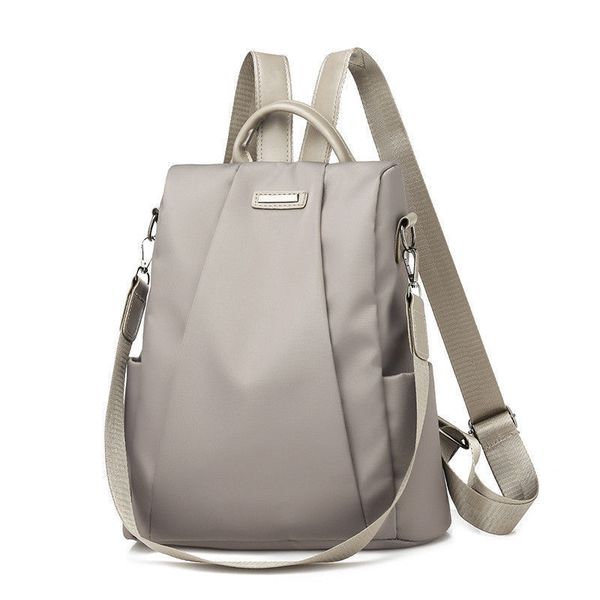 

2019 women's backpack casual nylon solid color school bag fashion detachable shoulder strap shoulder bag