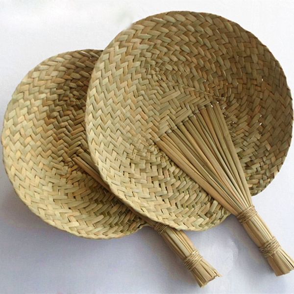 

handmade woven palm leaf fan chinese style natural material healthy palm leaf for summer beach wedding party gift