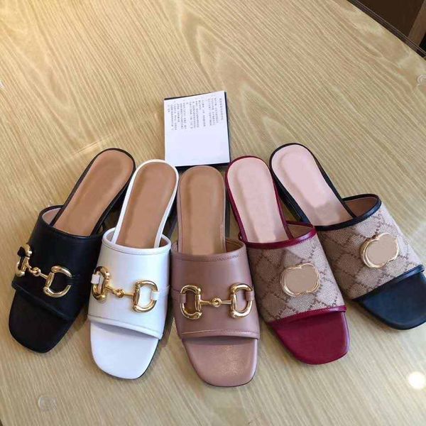 

2020 classic fashion casual slippers, gladiator flat sandals, non-slip wild high-quality cowhide sandals, Black