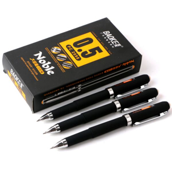

baoke 3pcs/set 0.5mm large gel pens for school gel pen black neutral pen cute business writing office stationery pc2098