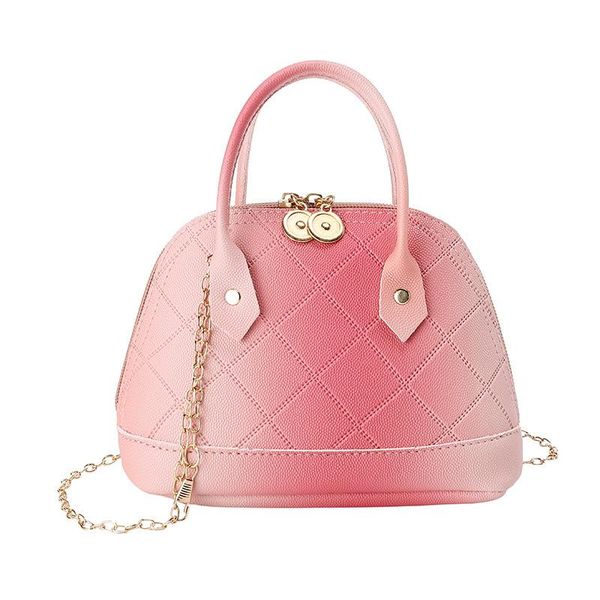 

lady bags new fashion wild gradient shell bag women's single shoulder diagonal bag ladies chain shoulder multifunctional sac