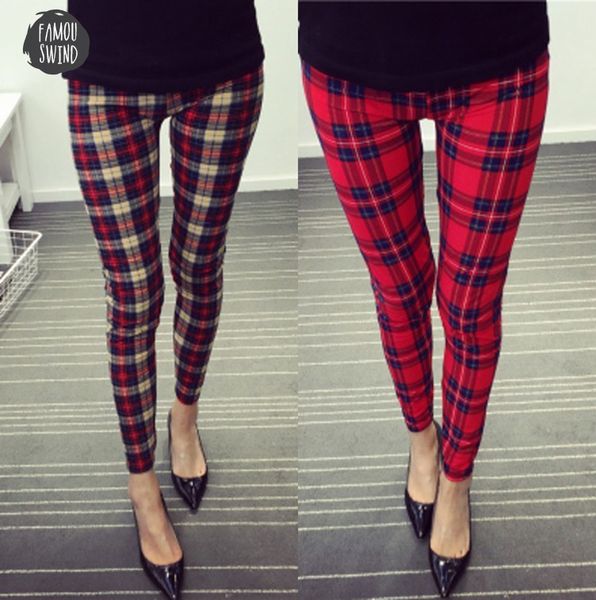 

leggings printed women gothic leggins plaid print legging elastic waist super stretchy soft multicolor push up leggings, Black