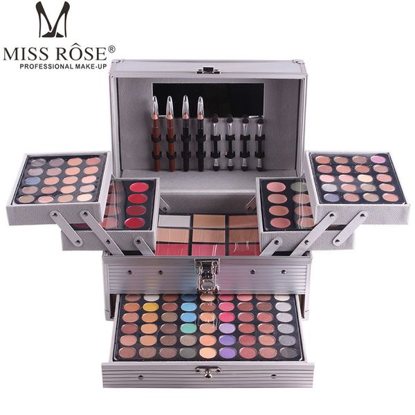 Palette di trucco rose miss set opape per ombretto a faccia di ombretto in polvere rossetto blockbuster make up kit bronzer blusher