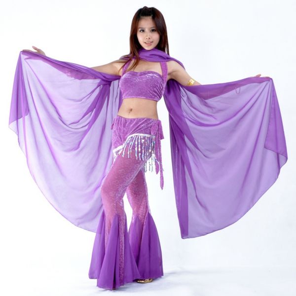 

belly dance dancing costume chiffon shawl veil scarf scarves 9 colors 250*120cm, Black;red