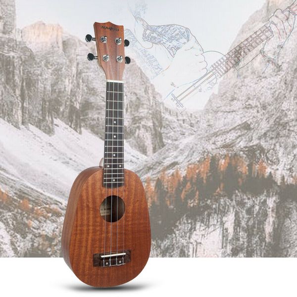 

NAOMI 21 Inch Ukulele Soprano Pineapple Ukulele Uke Sapele Ukulele