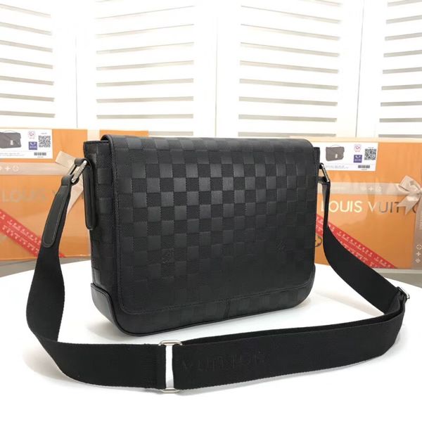 

пакет christopher плед damier graphite пиксель l мужская мода crossbody сумка v открытый почтальон плеча сумки креста тела сумка # 673, Black