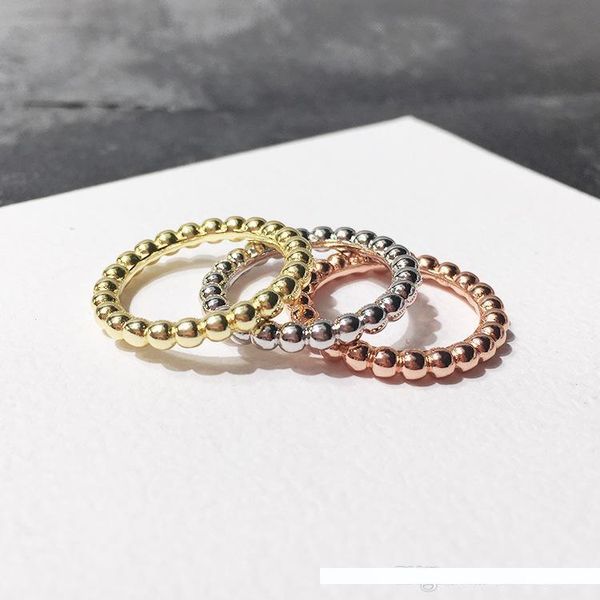 

copper yellow white rose gold plated round beads rings for women new arrival selling luxury fashion jewelry