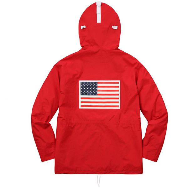 

17ss mens designer pullover jacket men women coats five color fashion flag outerwear tn fj4 jacket, Black;brown
