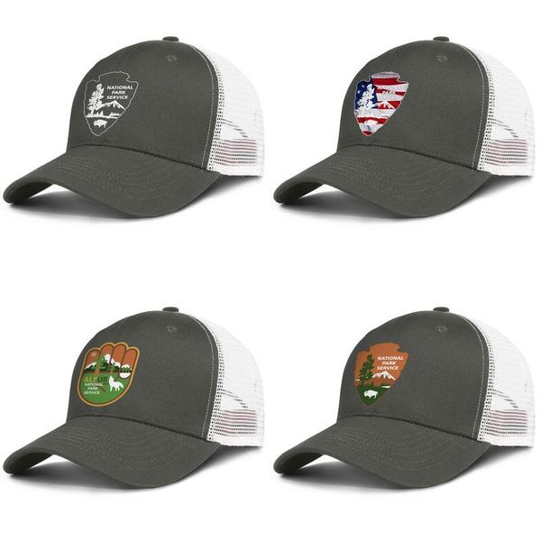 

национальный парк служба nps мужские и женские регулируемая дальнобойщик команда meshcap таможня резвится уникально baseballhats американски, Blue;gray