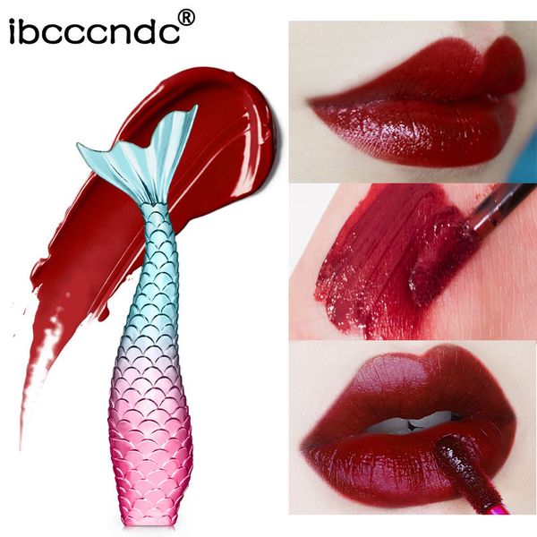 

new mermaid 20color lip gloss makeup nude glitter shimmer lipstick waterproof long lasting moist vivid women glitter liquid