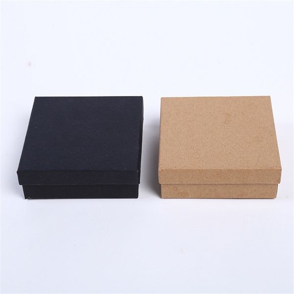 

doreenbeads jewelry boxes paper gift box vintage brown black ring box necklace box 9*9*3cm multicolor simple style 1 piece c19021601, Black;white