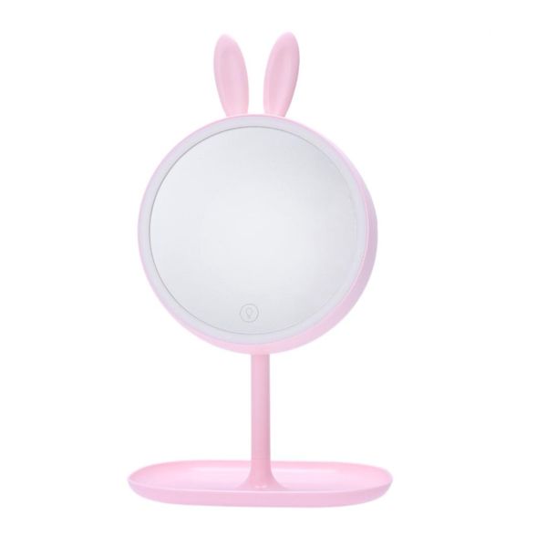 

rechargeable led light makeup mirror beauty tool deskbeauty mirror press screen cosmetic with light illumination