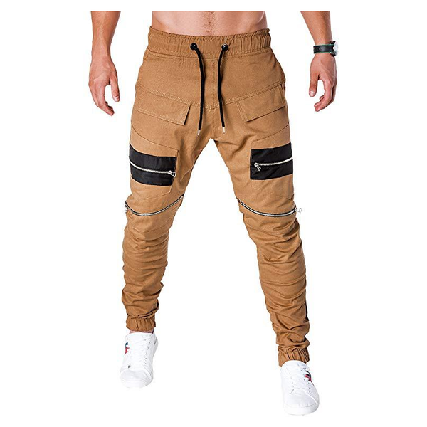 

men's pants men joggers 2021 autumn mens sweatpants leisure cotton casual workout slim fit trousers, Black