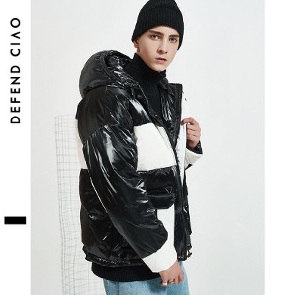 

mens designer down coat luxury color matching thick jacket active winter windproof jackets for outdoor womens hooded coat high quality, Black
