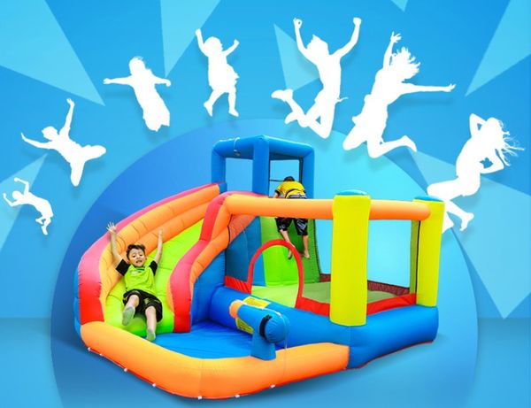 

inflatable bounce trampoline slide jumping home small playground