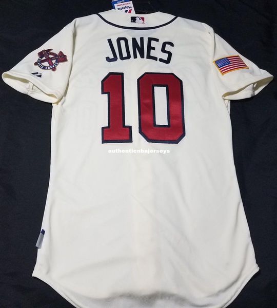 

majestic atlanta #10 chipper jones cool base beige jersey mens stitched wholesale big and tall size xs-6xl baseball jerseys, Black;blue