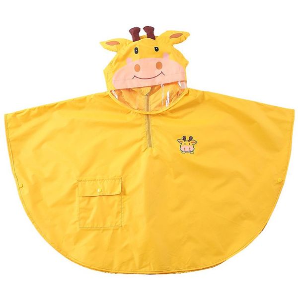 

cute children raincoat boys girls cloak poncho rainwear 3d cartoon kids rainsuit qx2d, Blue;gray