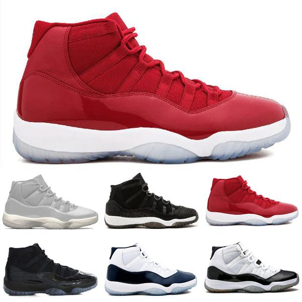 

11s concord number 45 xi 11 men women basketball shoes 378037-100 white black dark concord mens womens retro sports sneakers 36-47
