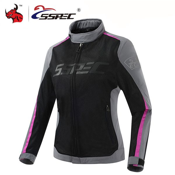 

sspec women motorcycle jacket summer breathable mesh moto jacket motorcycle motocross racing riding body armor protector