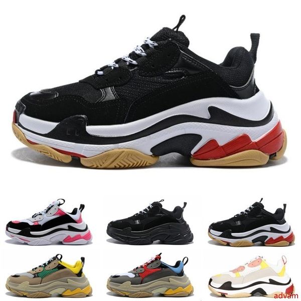 

fashion designer paris 17fw triple-s 2019 triple s sneaker desi luxury dad shoes for men's women beige black sports running shoes 36-45