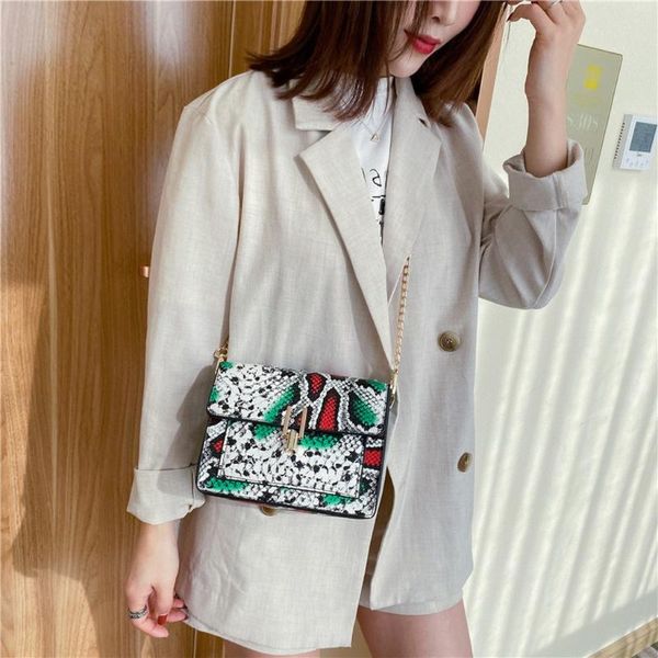 

leather bags for women serpentine printing tote hasp messenger bag hnadbag shoulder bag carteras mujer de hombro y bolsos #38