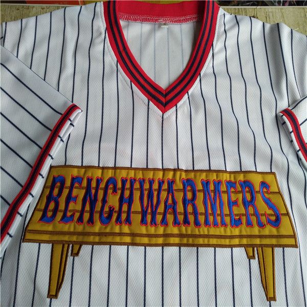 

custom clark reedy howie goodman mel carmichael gus matthews marcus ellwood benchwarmers pinstriped throwback baseball jerseys, Blue;black