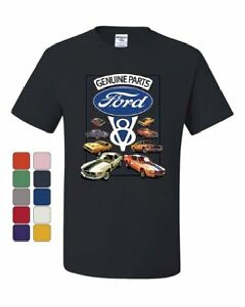 Ford Genuine Parts Sweatshirt American Classic Muscle Cars V8 Motor Sweater