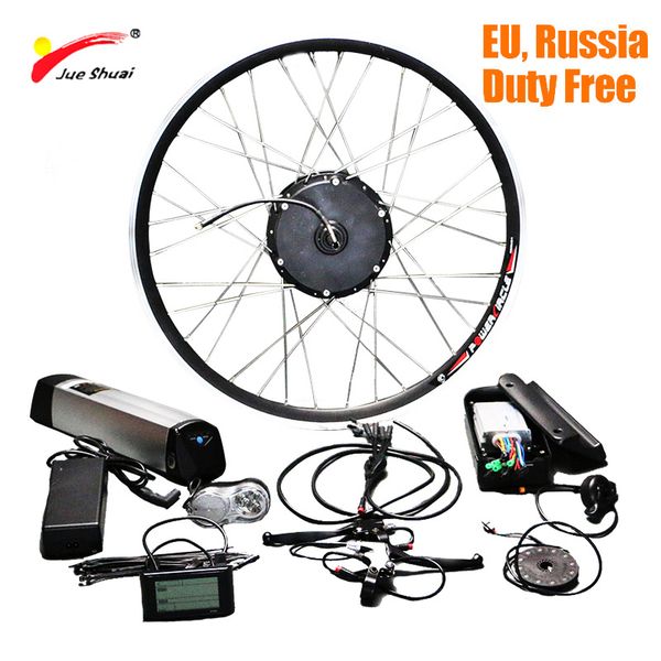 

36v 500w electric bike conversion kit with battery 36v 12ah lithium battery motor wheel mountain bike ebike e-bike kit duty free, Silver;blue