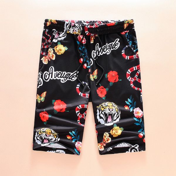 

Short Pour Hommes 2D Snake Printing Mens Designer Shorts Hot Sale Black Leisure Hip Hop Shorts M-XXXL