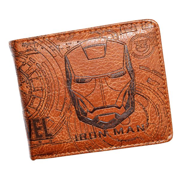 

fvip iron man wallet men's purse with coin pocket, Red;black