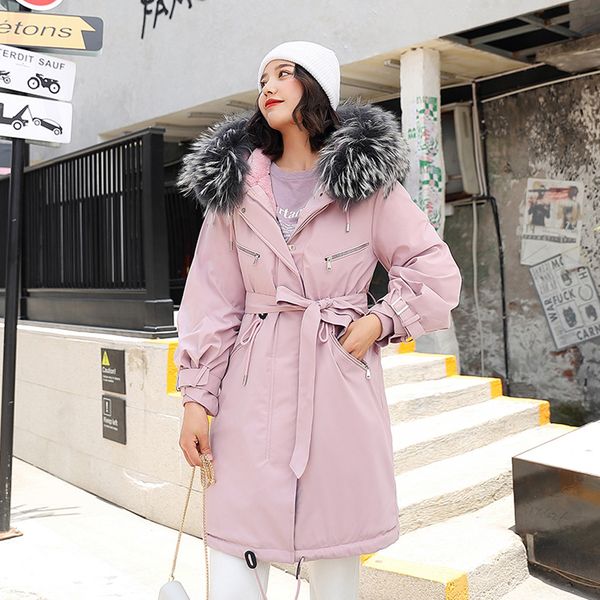 

hoodies winter jackets women outerwear faux hooded button coat long solid jackets pocket coats korean style parkas manteau femme, Black